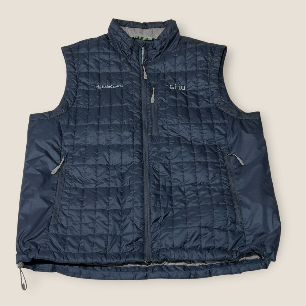 Stio Azura Insulated Vest Mens XL Navy Blue PrimaLoft Puffer Gilet CFO Summit